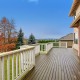 New beautiful deck with white railing