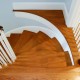 wood spiral staircase