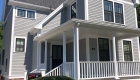 new gray siding on home