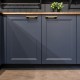Modern,Kitchen,Cabinetry,In,Deep,Blue,Color.,Workspace,With,Wooden